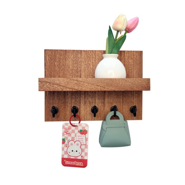 Decorative Key Holder for Wall – Wooden Entryway Organizer