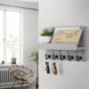 Decorative Key Holder for Wall – Wooden Entryway Organizer
