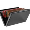 Titanium Black Stainless Steel Card Holder  – Slim Black Metal Case