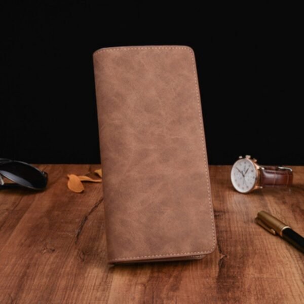 Genuine Leather Bifold Wallet with Coin Pocket