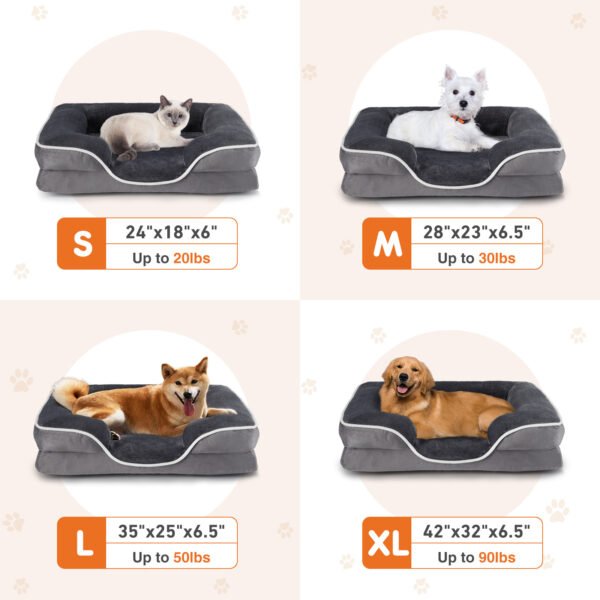 Memory Foam Pet Bed – Washable Orthopedic Dog & Cat Bed
