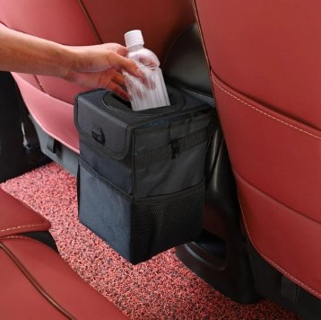 Premium Hanging Car Trash Can Leakproof Vehicle Storage Organizer