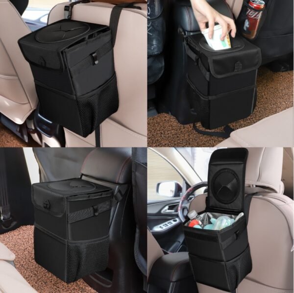 Premium Hanging Car Trash Can Leakproof Vehicle Storage Organizer
