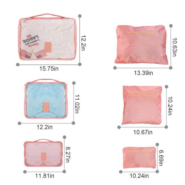 Water Resistant Travel Luggage Organizer Closet Organizer Storage Bags – 9Piece Travel Set