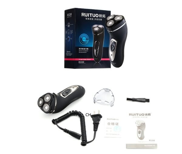 Rechargeable Rotary Razor – 3-Blade Electric Shaver