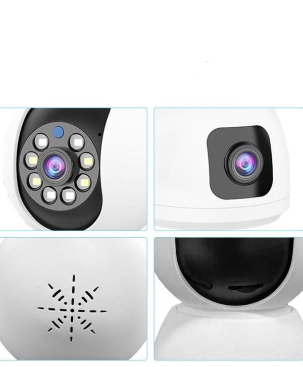 Dual Camera Security Camera with 2.4G/5G Wi-Fi, HD Dual Lens & Full-Color Night Vision