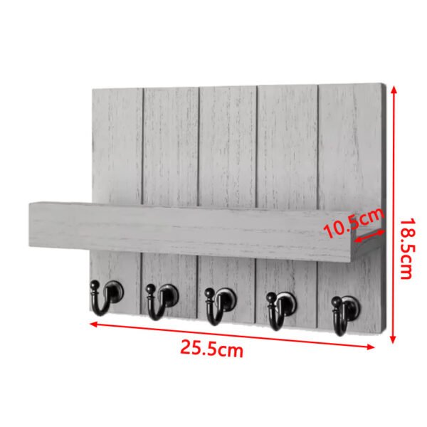 Decorative Key Holder for Wall – Wooden Entryway Organizer