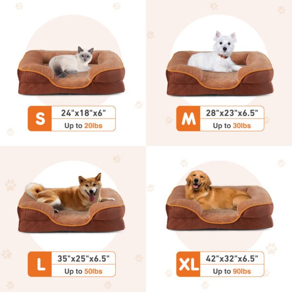 Memory Foam Pet Bed – Washable Orthopedic Dog & Cat Bed