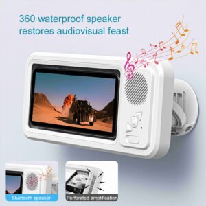 Waterproof Bluetooth Bathroom Phone Holder – 360° Rotating