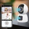 Dual Camera Security Camera with 2.4G/5G Wi-Fi, HD Dual Lens & Full-Color Night Vision