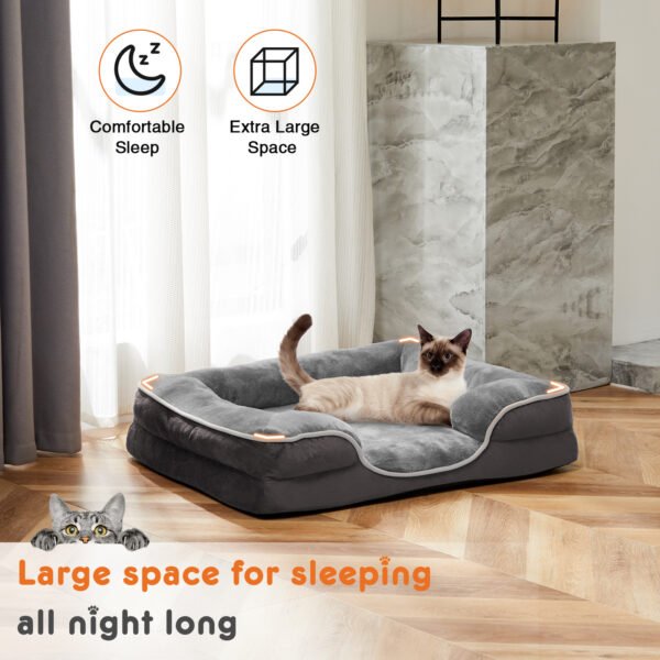 Memory Foam Pet Bed – Washable Orthopedic Dog & Cat Bed