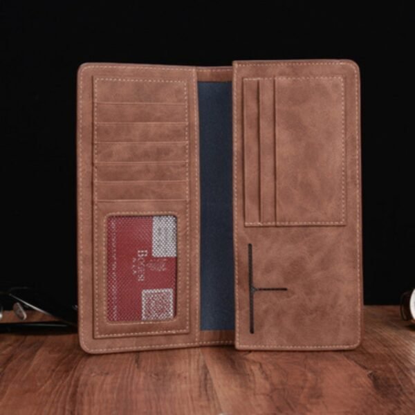 Genuine Leather Bifold Wallet with Coin Pocket
