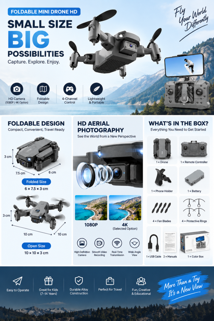 Foldable Mini Drone HD