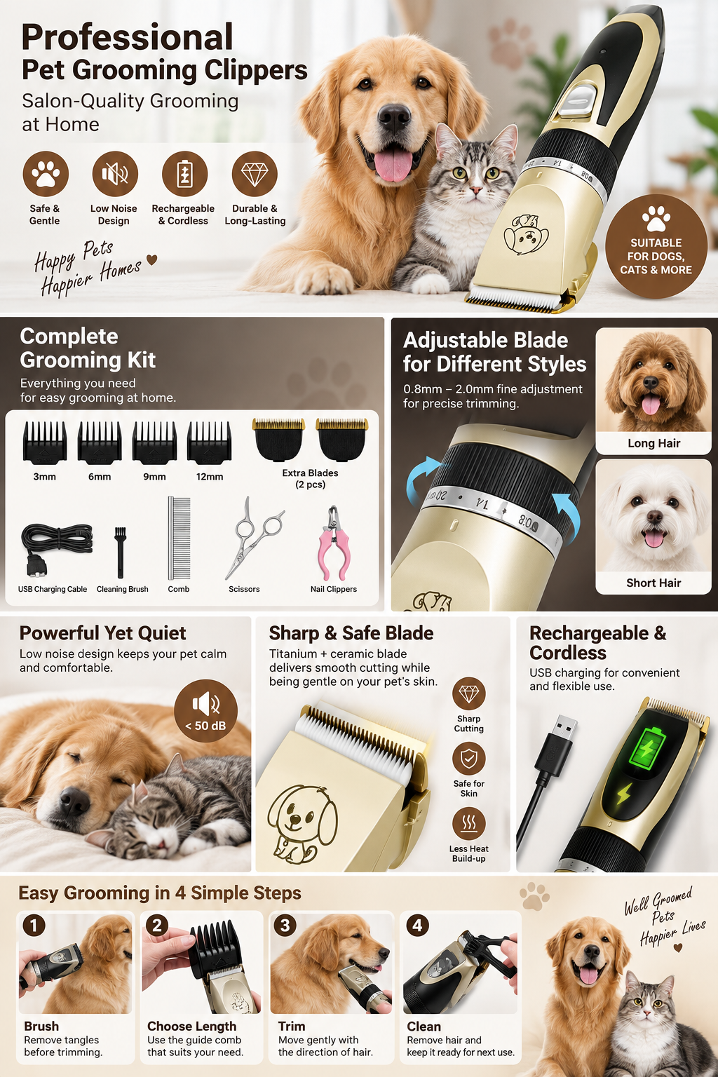 Pet Grooming Clippers