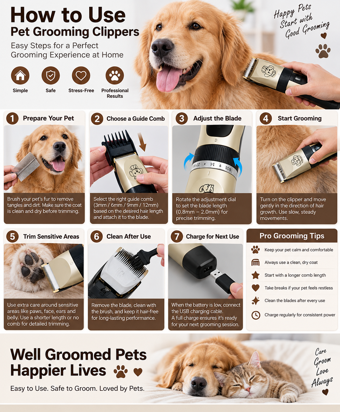 Pet Grooming Clippers