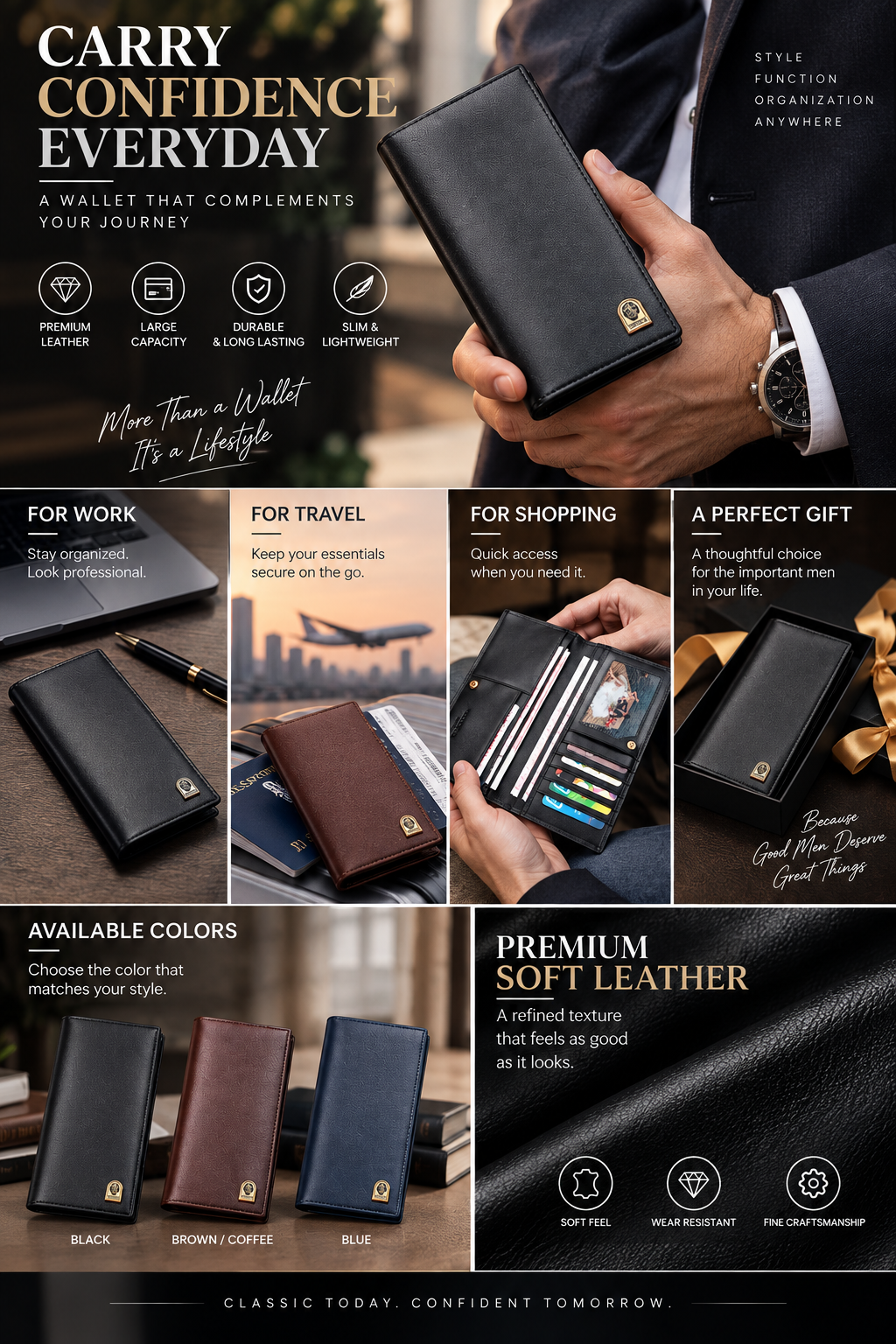 Soft Leather Wallet for Men