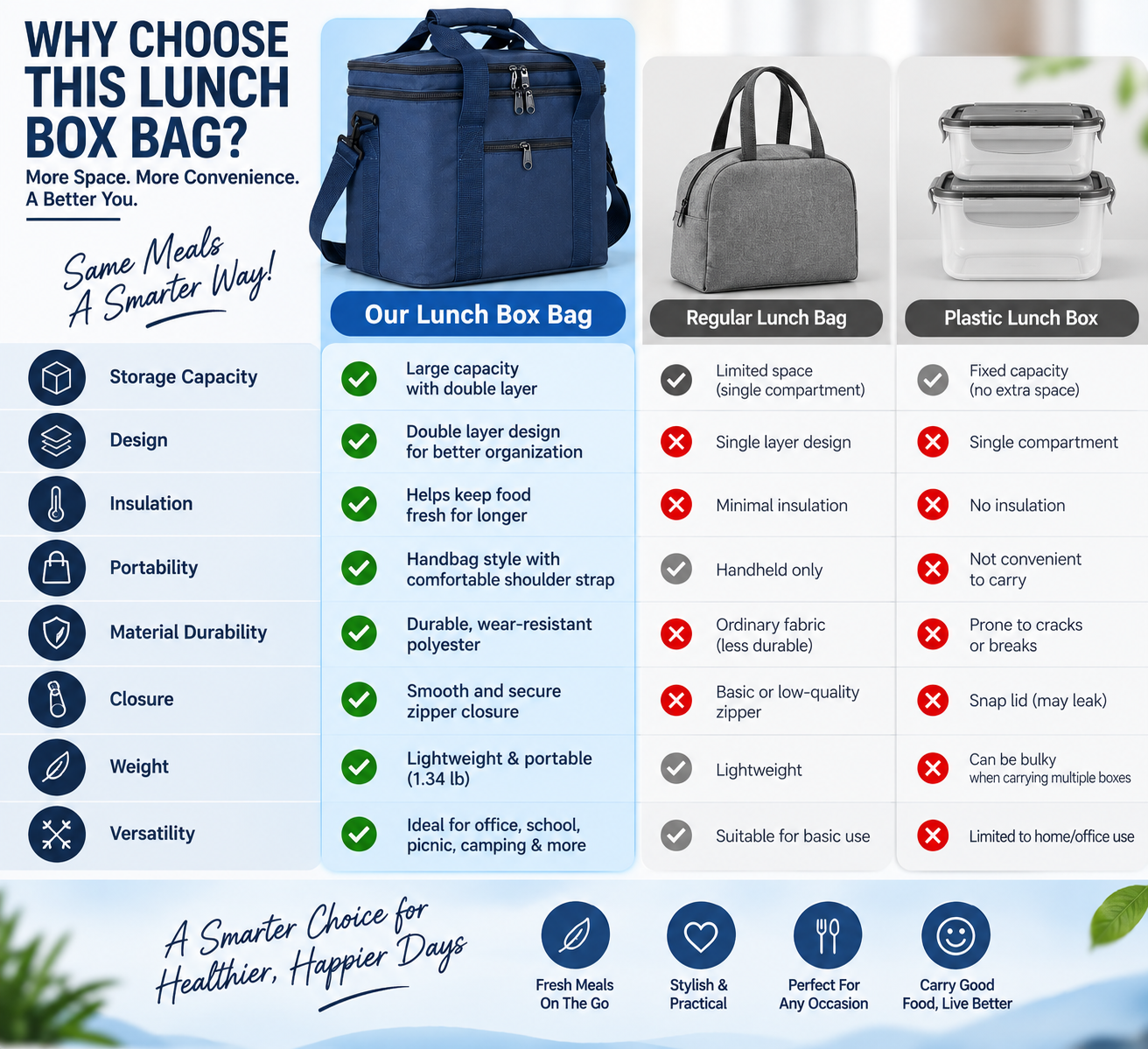 Lunch box bag for office