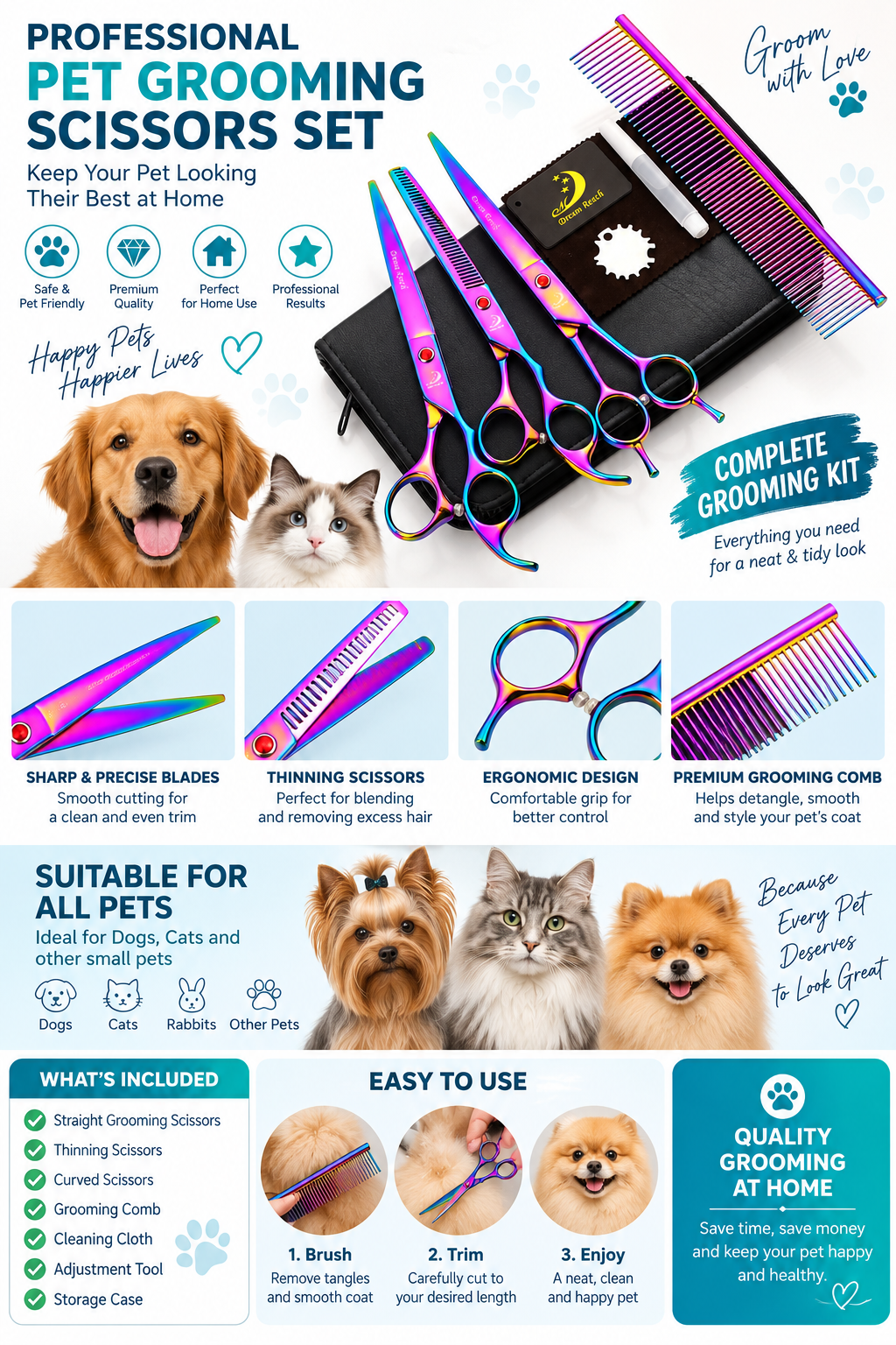 grooming scissors for pets