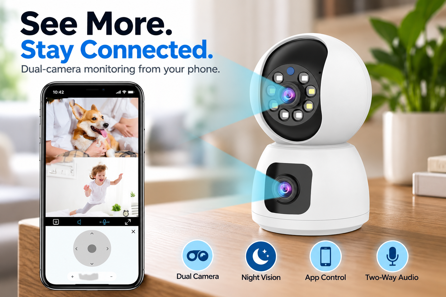 Dual Camera Solar Security Camera