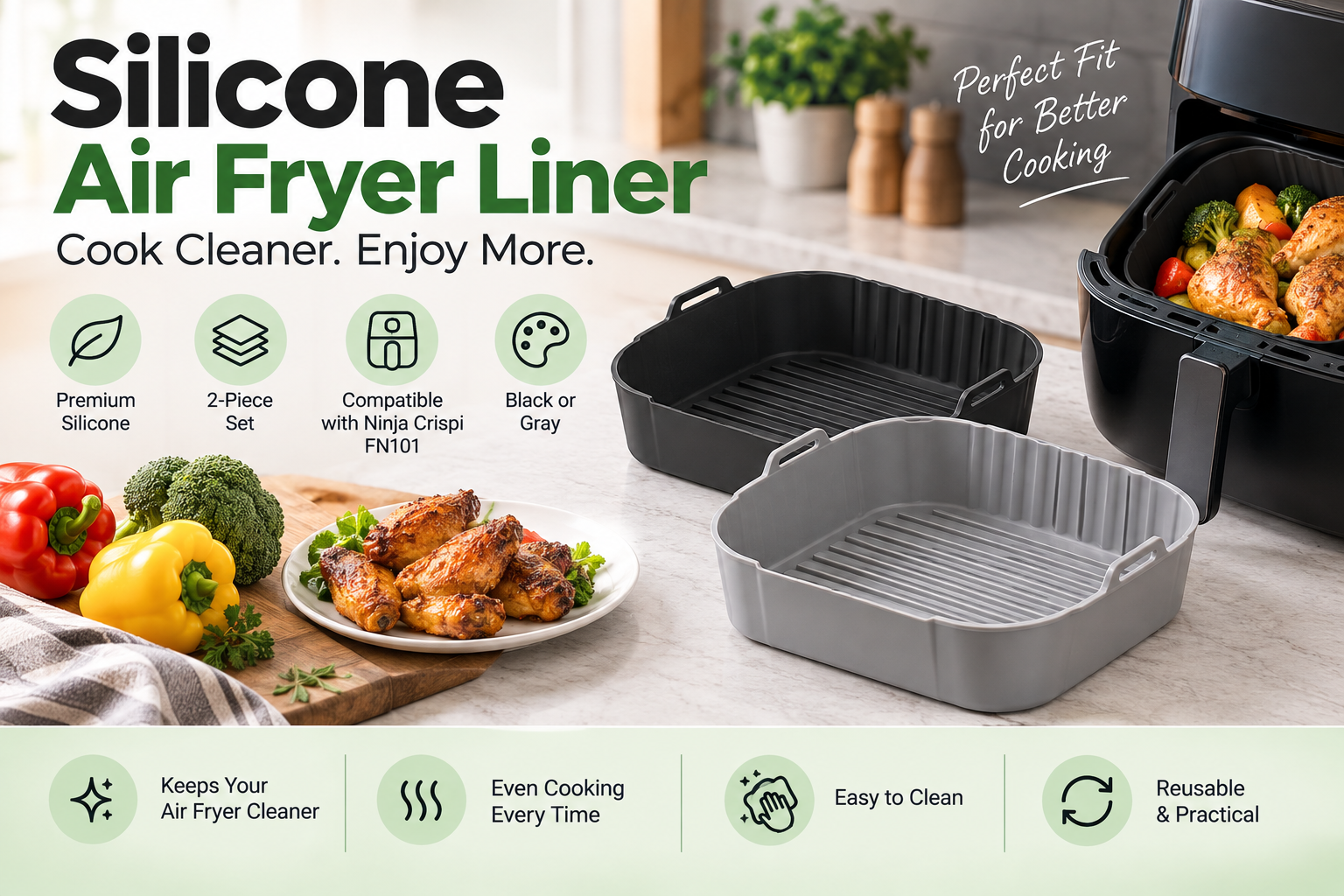 Silicone Air Fryer Liner 