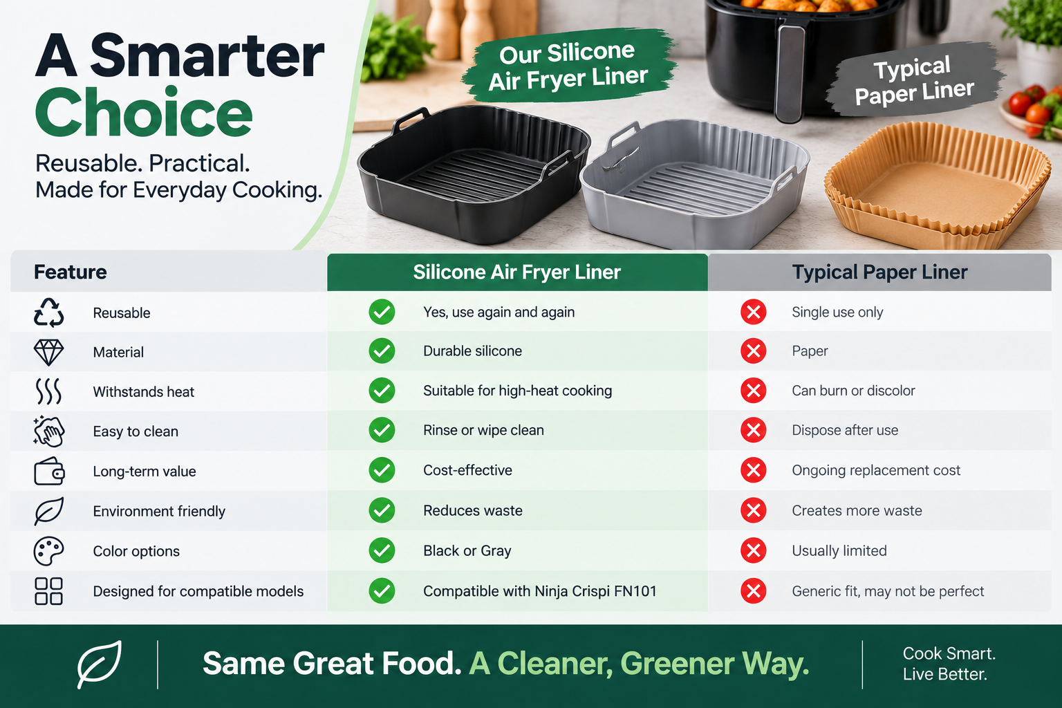 Silicone Air Fryer Liner 