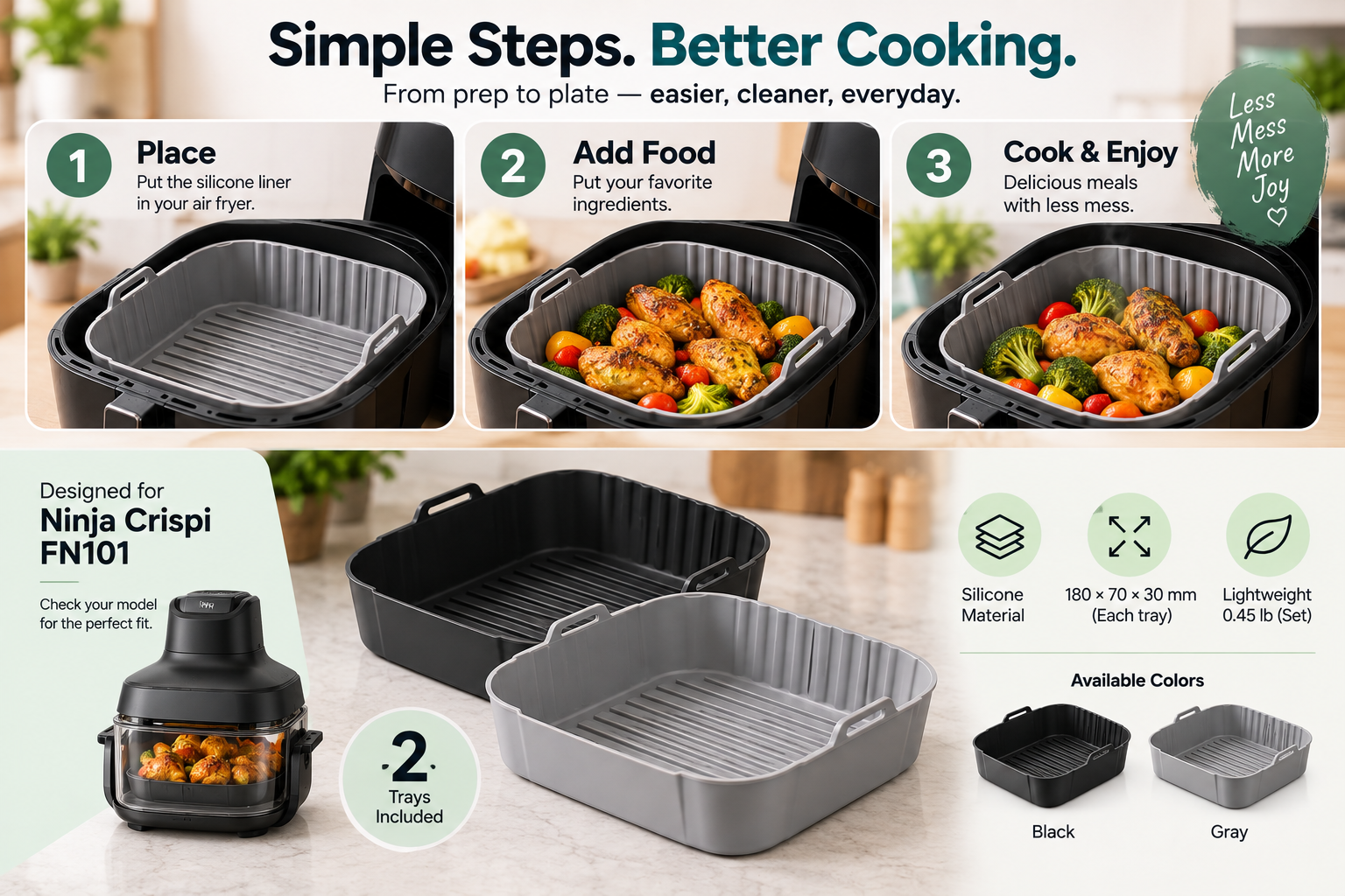 silicone air fryer liner 