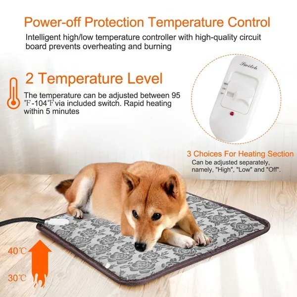 Waterproof Pet Heating Pad for Dogs & Cats