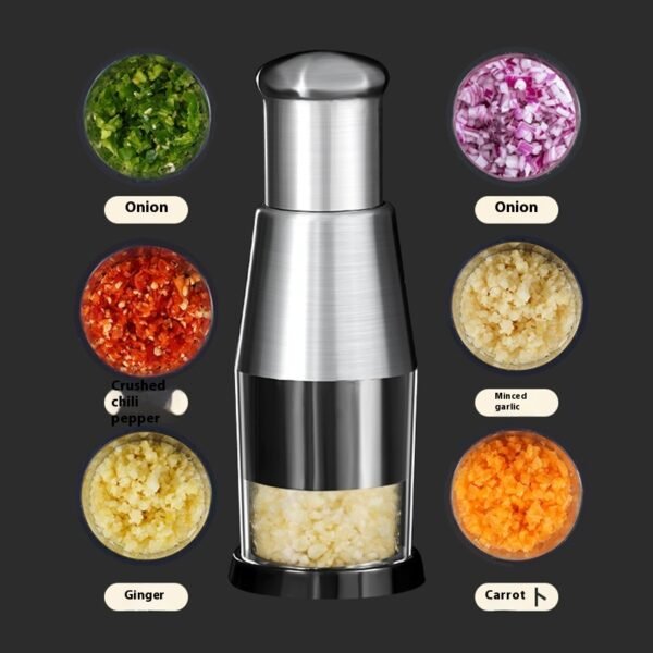 Manual Garlic Press Crusher – Stainless Steel Vegetable & Onion Chopper