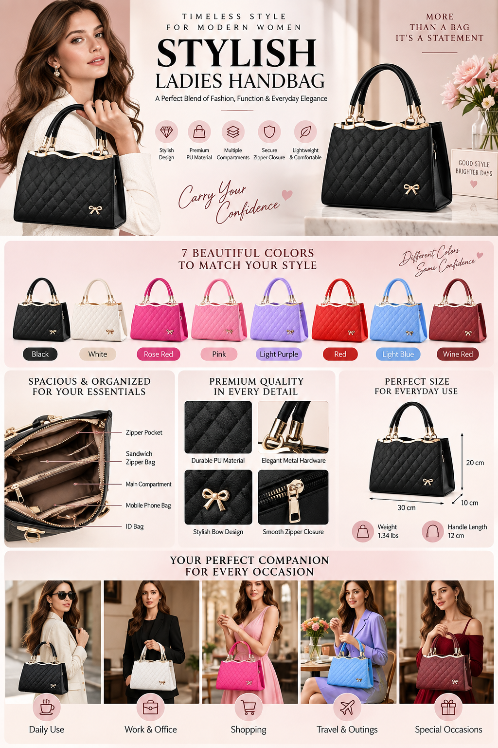 Stylish ladies handbag