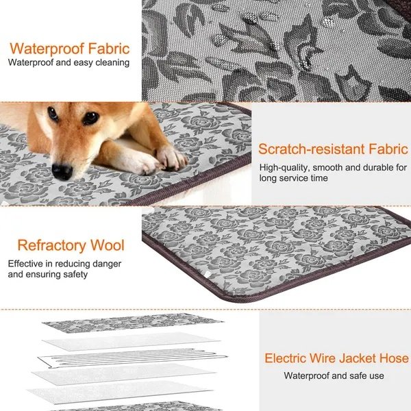 Waterproof Pet Heating Pad for Dogs & Cats