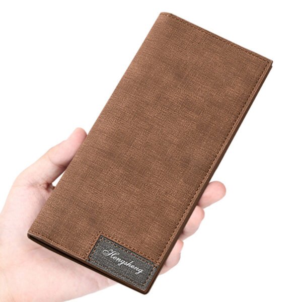 Men's Thin Wallet Frosted Leather Wallet – Multifunctional Long Wallet