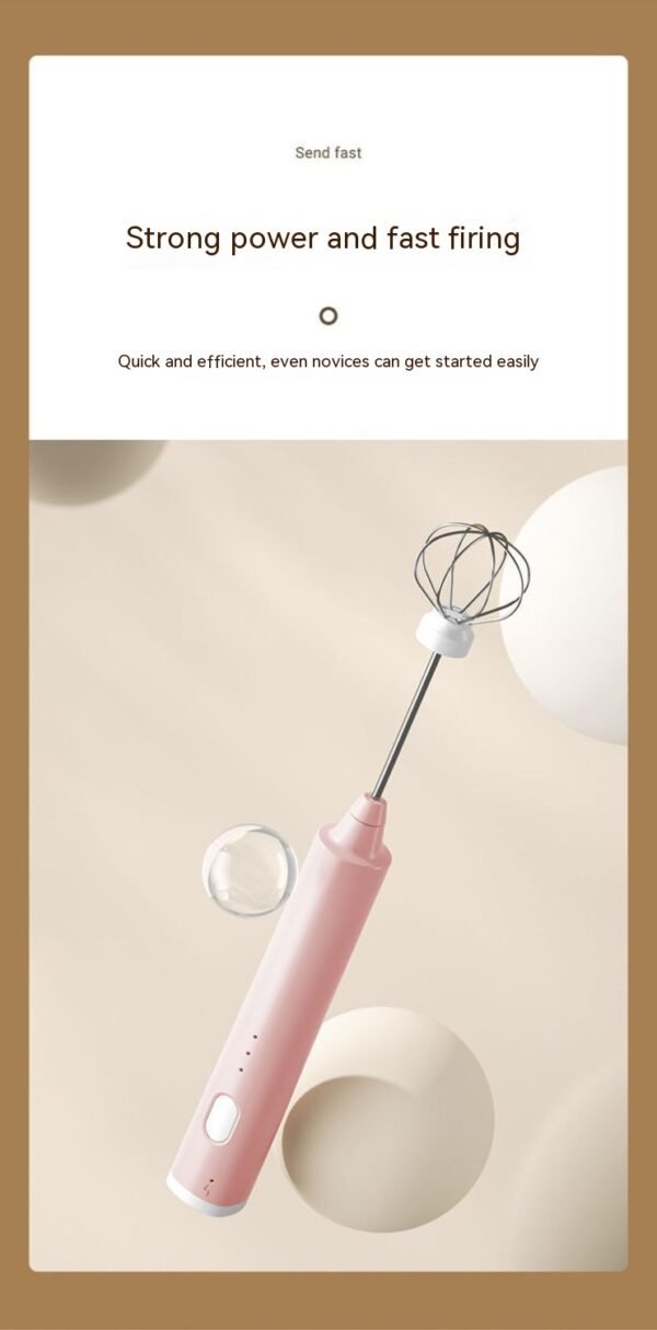 Mini Electric Whisk – 3-Speed Rechargeable Handheld Mixer