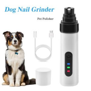 Electric Dog Nail Trimmer – Quiet USB Rechargeable Grinder