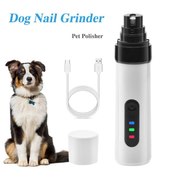 Electric Dog Nail Trimmer – Quiet USB Rechargeable Grinder