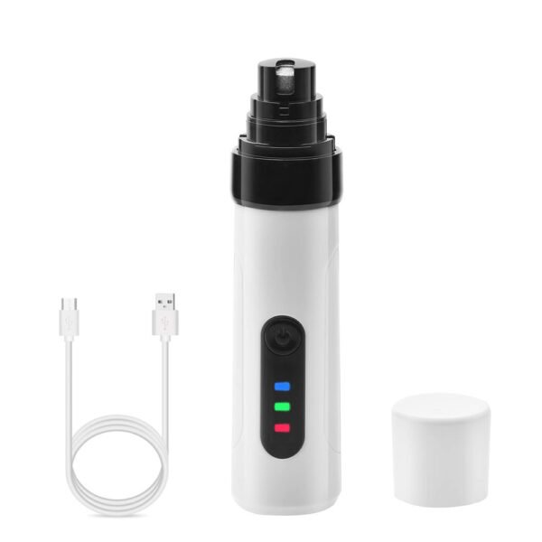 Electric Dog Nail Trimmer – Quiet USB Rechargeable Grinder
