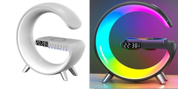 Bedside Lamp with Wireless Charger – Smart G-Shaped LED