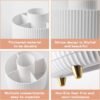 360° Rotating Makeup Organizer – 5 Compartment Cosmetic Holder