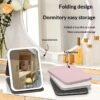 Portable Foldable LED Makeup Mirror With Built-in Lights