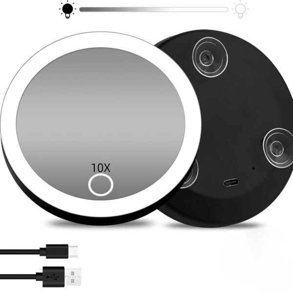 10x Magnifying Mirror LED – Suction Cup Makeup Mirror