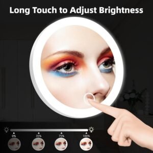 10x Magnifying Mirror LED – Suction Cup Makeup Mirror