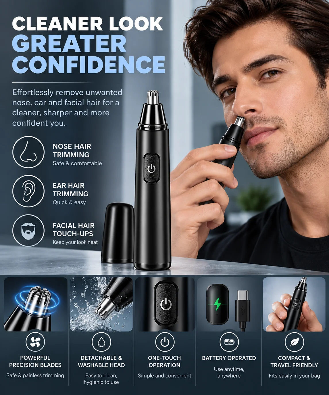 painless nose hair trimmer