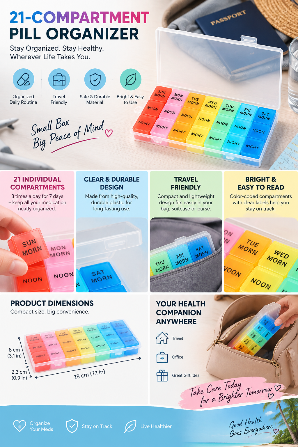 travel pill organizer