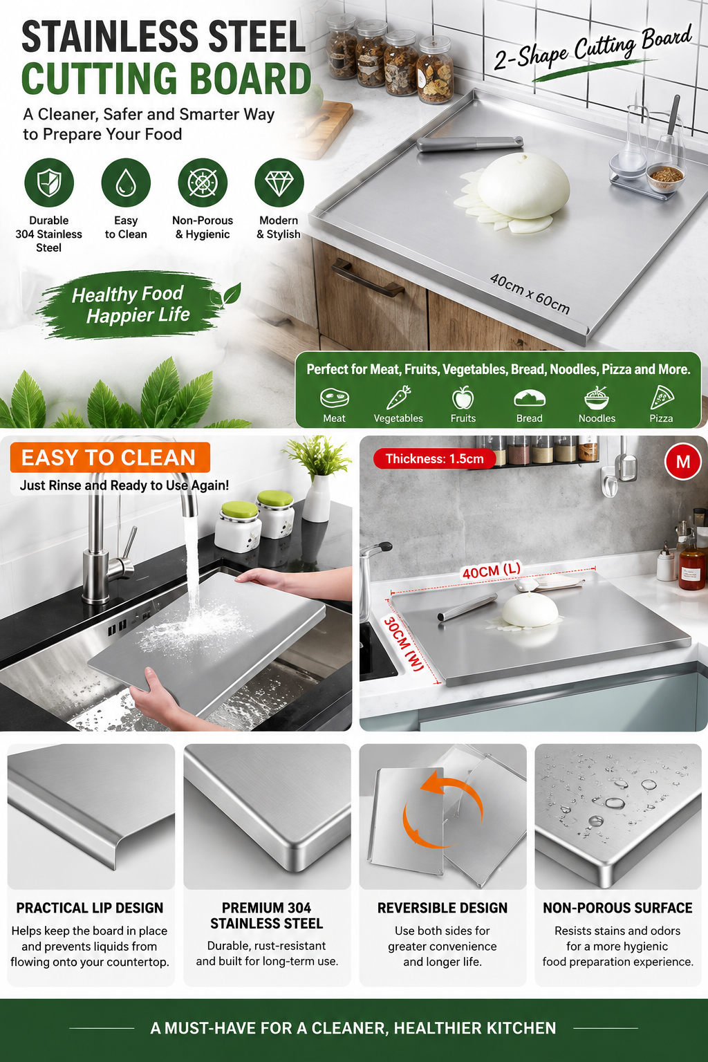 Stainless Steel Cutting Board
