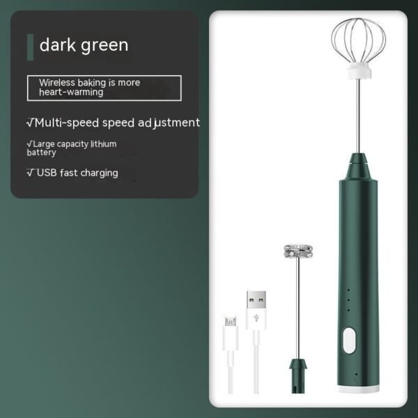 Mini Electric Whisk – 3-Speed Rechargeable Handheld Mixer