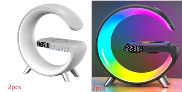 Bedside Lamp with Wireless Charger – Smart G-Shaped LED