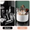 360° Rotating Makeup Organizer – 5 Compartment Cosmetic Holder