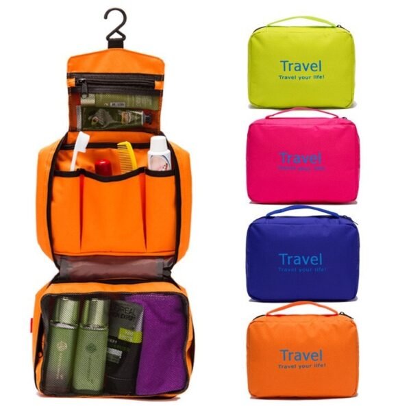 Travel Toiletry Organizer with Hook – Large Capacity