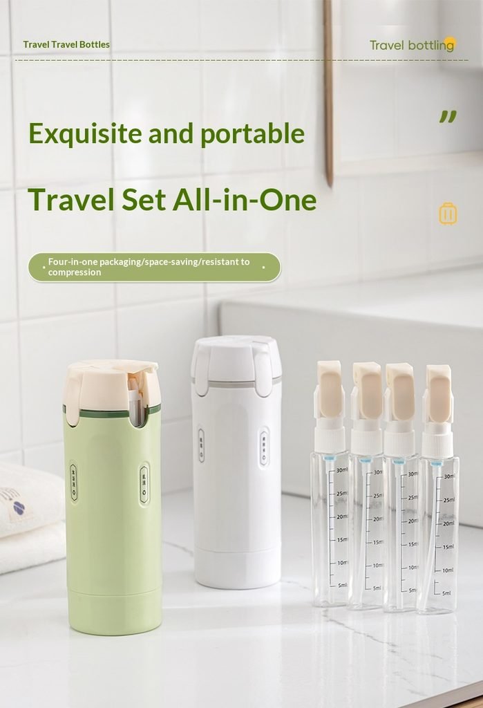 travel bottle dispenser set
